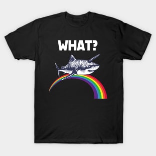 Rainbow Shark Unicorn funny Art T-Shirt